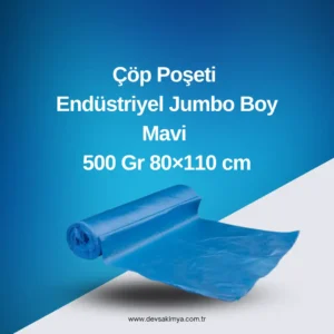 Çöp Poşeti Endüstriyel Jumbo Boy Mavi 500 Gr 80×110 cm