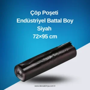 Çöp Poşeti Endüstriyel Battal Boy Siyah 72×95 cm
