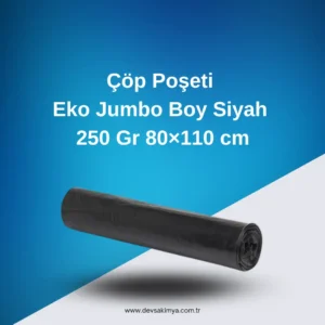 Çöp Poşeti Eko Jumbo Boy Siyah 250 Gr 80×110 cm