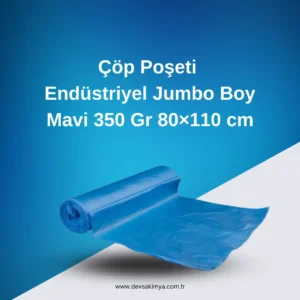 Çöp Poşeti Endüstriyel Jumbo Boy Mavi 350 Gr 80×110 cm