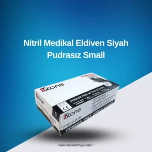 Nitril Medikal Eldiven Siyah Pudrasız Small