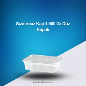 Sızdırmaz Kap 1.500 Gr Düz Kapak