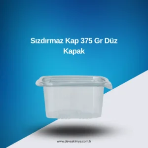 Sızdırmaz Kap 375 Gr Düz Kapak
