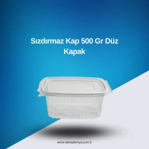 Sızdırmaz Kap 500 Gr Düz Kapak