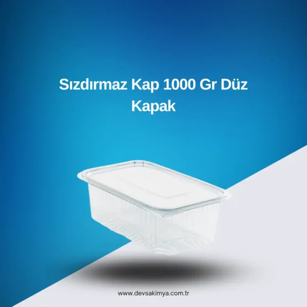 Sızdırmaz Kap 1000 Gr Düz Kapak