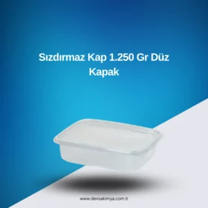 Sızdırmaz Kap 1.250 Gr Düz Kapak